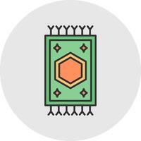 Carpet Line Filled Light Circle Icon vector