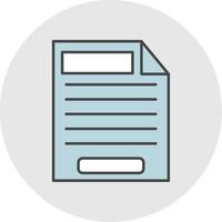 Task Line Filled Light Circle Icon vector