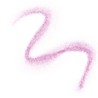 Pink Glitter shiny swirl on transparent background. pink glittering dust. png