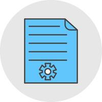 Report Line Filled Light Circle Icon vector