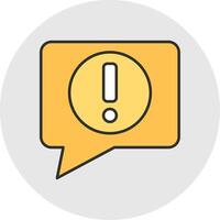 Alert Line Filled Light Circle Icon vector