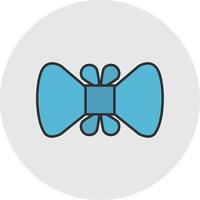 Bowtie Line Filled Light Circle Icon vector