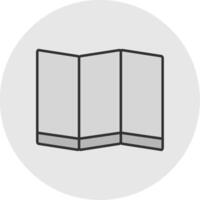 Folding Screen Line Filled Light Circle Icon vector