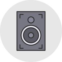 Speaker Line Filled Light Circle Icon vector