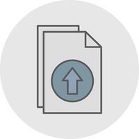 Upload Line Filled Light Circle Icon vector