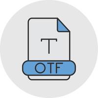 Otf Line Filled Light Circle Icon vector