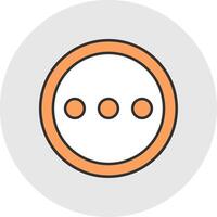 More free Line Filled Light Circle Icon vector
