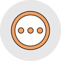 More free Line Filled Light Circle Icon vector