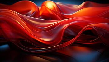 AI generated Smooth flowing wave pattern in vibrant colors generated by AI photo