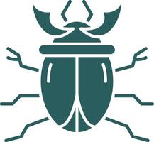 Beetle Glyph Gradient Green Icon vector