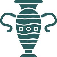 Vase Glyph Gradient Green Icon vector