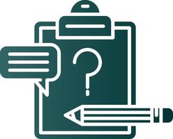 Briefing Glyph Gradient Green Icon vector