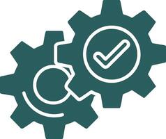 Setting Glyph Gradient Green Icon vector
