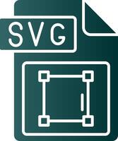 Svg file format Glyph Gradient Green Icon vector