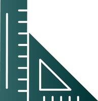 Ruler Glyph Gradient Green Icon vector