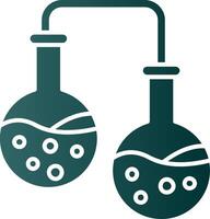 Experiment Glyph Gradient Green Icon vector