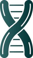 Dna Glyph Gradient Green Icon vector