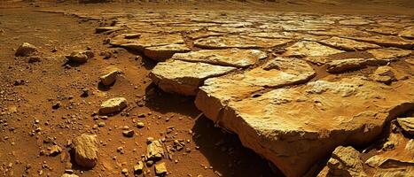 ai generado majestuoso rock formación en un Desierto paisaje foto