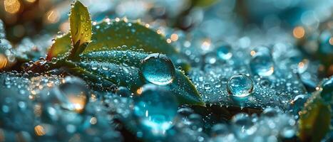 AI generated Aloe Vera Plant with Dewdrops photo