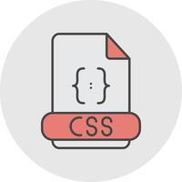 Css Line Filled Light Circle Icon vector