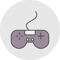 Videogame Line Filled Light Circle Icon vector