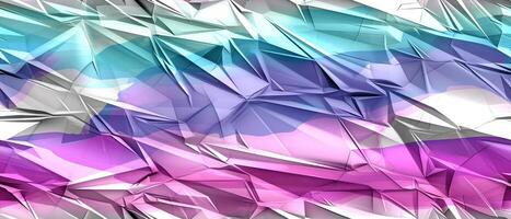 AI generated Colorful abstract background with a dynamic polygonal pattern in shades of blue and purple photo