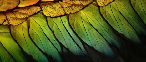 AI generated close-up intricate details of the butterfly wings photo