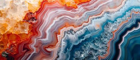 AI generated Agate Stone Layers and Textures photo