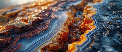 AI generated Agate Rock's Intricate Patterns photo