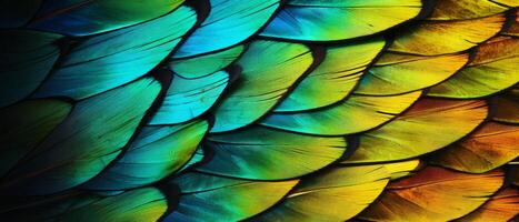 AI generated Colorful detailed close-up of a butterfly wings photo