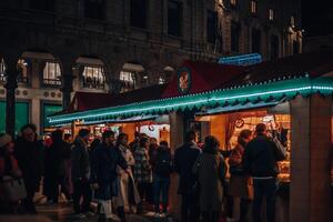 Navidad mercado en Milán, Italia, Lombardía 01.01.2024 foto