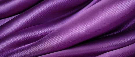 AI generated Rich purple silk cloth with elegant folds and a glossy finish photo