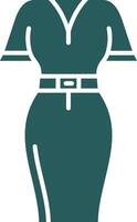 Mini dress Glyph Gradient Green Icon vector