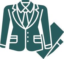Business suit Glyph Gradient Green Icon vector