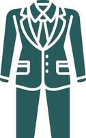 Suit Glyph Gradient Green Icon vector