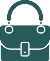 Purse Glyph Gradient Green Icon vector