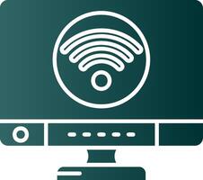 Wifi Glyph Gradient Green Icon vector