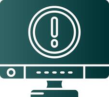 Error Glyph Gradient Green Icon vector