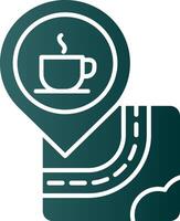 Cafe Glyph Gradient Green Icon vector