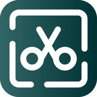 Scissor Glyph Gradient Green Icon vector