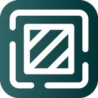 Square Glyph Gradient Green Icon vector