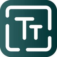 Text size Glyph Gradient Green Icon vector