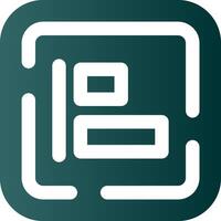 Left allignment Glyph Gradient Green Icon vector