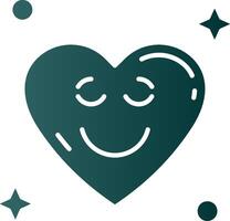 Relieved Glyph Gradient Green Icon vector