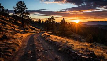 ai generado majestuoso montaña pico en tranquilo verano prado generado por ai foto