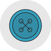 Cloth Button Line Filled Light Circle Icon vector