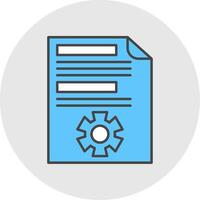 Project Management Line Filled Light Circle Icon vector