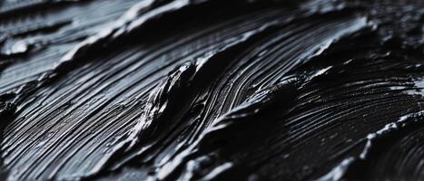 AI generated detailed close up of a textured black paint surface photo