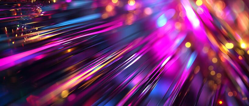 AI generated Vibrant Abstract Background With Colorful Lights photo