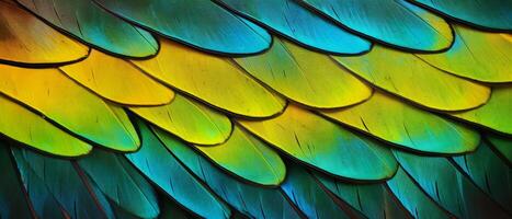 AI generated Colorful detailed close-up of a butterfly wings photo